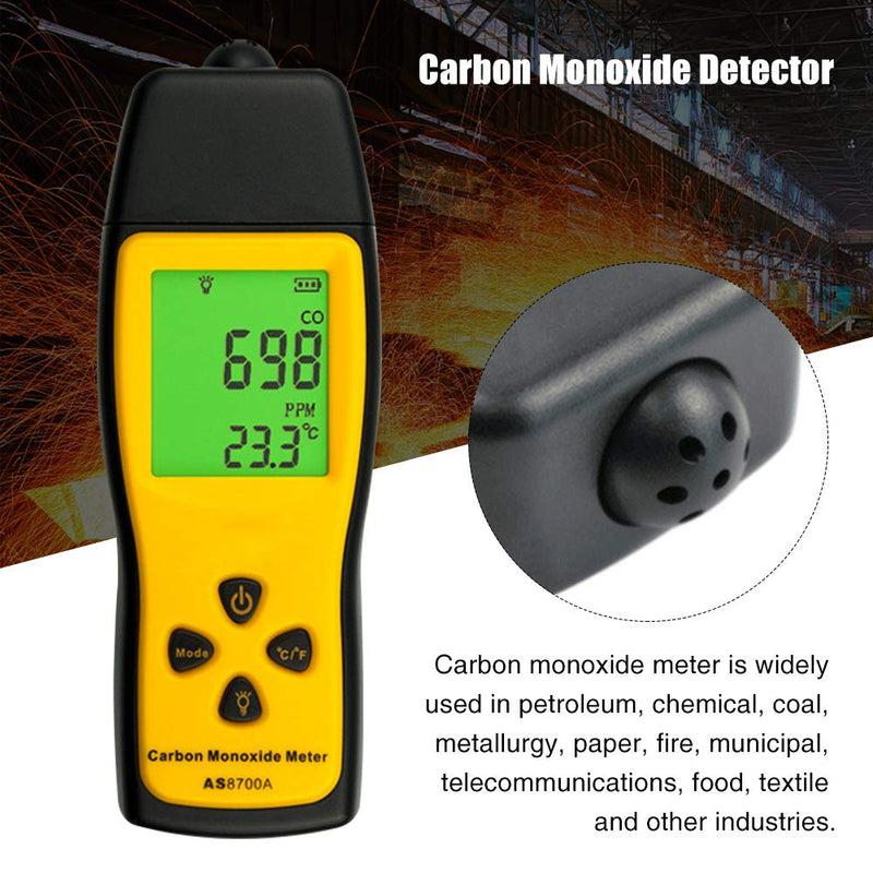 Handheld CO Detector,Portable CO Gas Leak Detector, Gas Analyzer, Professional High Precision Detector,0～1000ppm(Battery Not Included) as picture show - NewNest Australia