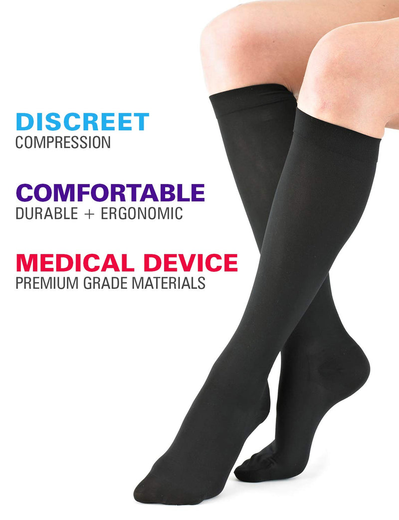 Neo G Travel Compression Socks For Women - Energizing tired, aching legs. Travel Socks are perfect flight companion, great for long periods of inactivity -  Graduated Compression Socks - Beige - M - NewNest Australia