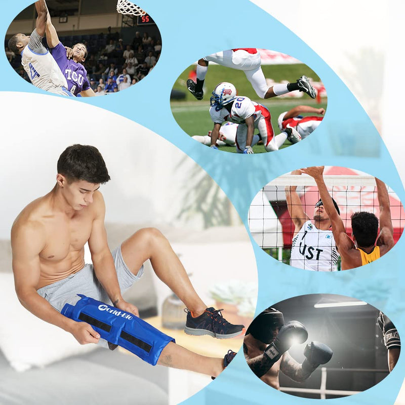 Knee Cold And Warm Cooling Pack, Cool Pads Gel Cooling Pad For Sports Injuries, Muscle Pain, Swelling, Bruising And Replacement Operations, Ideal For Knees, Legs (55X25Cm) 55X25Cm - NewNest Australia