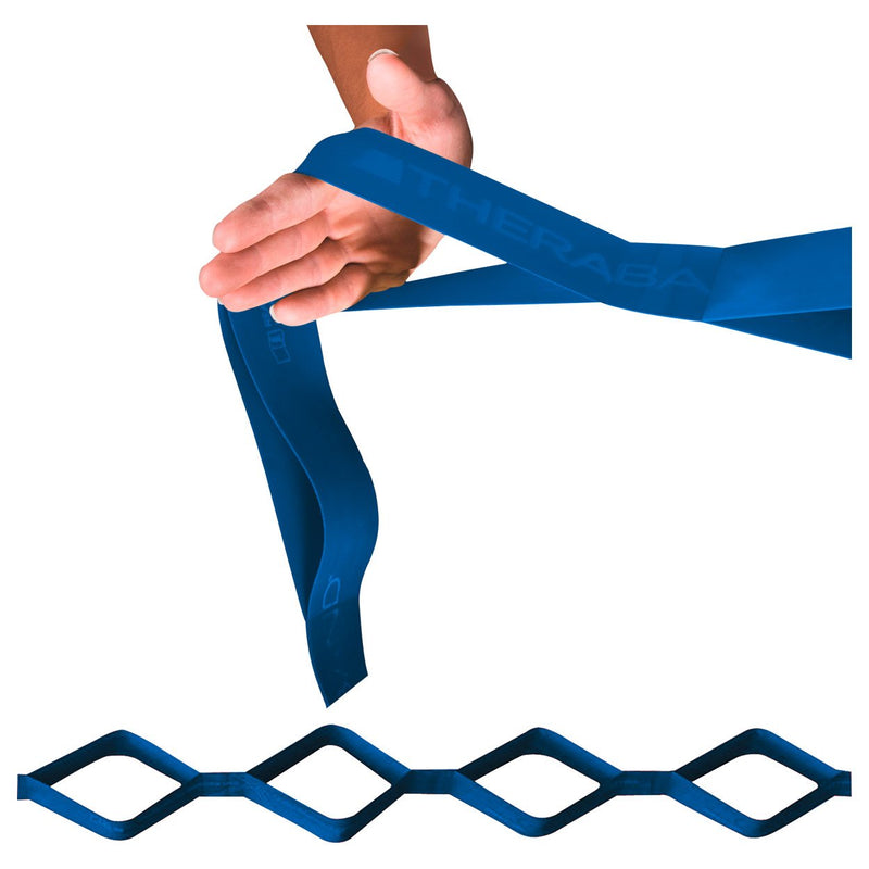 Theraband Original Theraband Clx Fitness Band | Resistance Band For Strength Training And Weight Loss At Home Or In The Gym | Perfect Training Length Blue | Very Heavy, One Size - NewNest Australia
