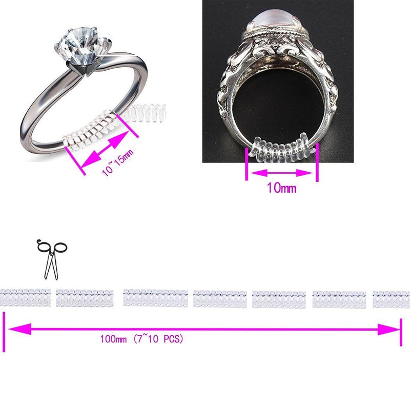 Invisible Ring Size Adjuster for Loose Rings – Ring Guard, Ring Sizer, 4 Sizes Fit Almost Any Ring. [12pcs] - NewNest Australia