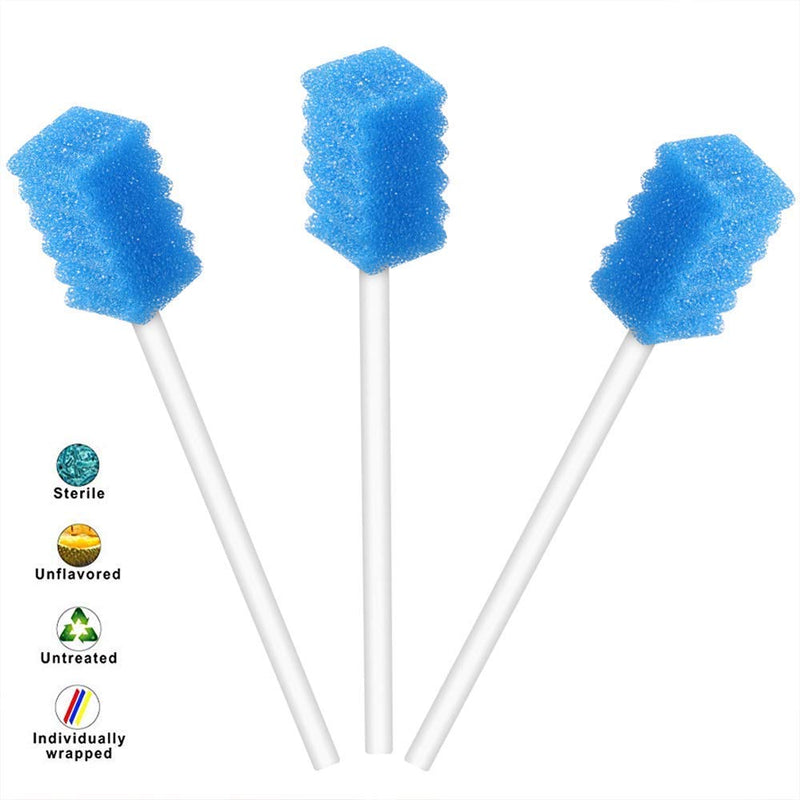 Disposable Oral Care Swabs Tooth Cleaning Mouth Swabs (50pcs blue) Ridge design blue 50 - NewNest Australia