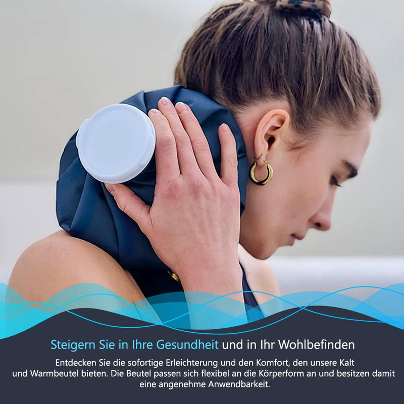Iea Medical Cold And Warm Bag Set, 2 Sizes, Hot And Cold, Heat Bag, Ice Pack For Cold Therapy, Cooling Pad, Hot Water Bottle, Cooling Pads, Reusable, 23 Cm & 28 Cm Diameter, Blue - NewNest Australia