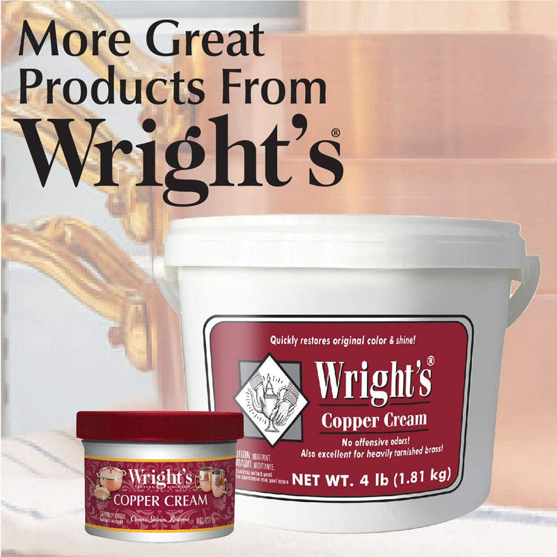 Wright's Silver Cleaner and Polish Cream - 8 Ounce 2 Pack with Polishing Cloth - Ammonia-Free - Gently Clean and Remove Tarnish without Scratching - NewNest Australia