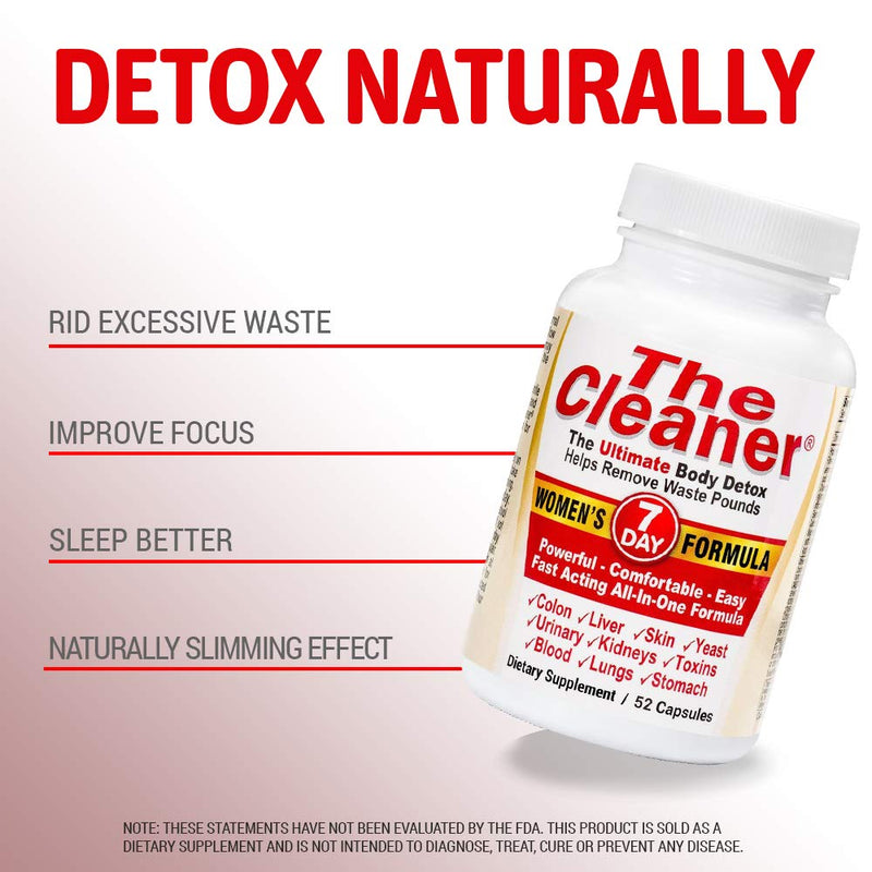 The Cleaner 7Day Women's Formula Ultimate Body Detox (52 Capsules) 52 Count (Pack of 1) - NewNest Australia