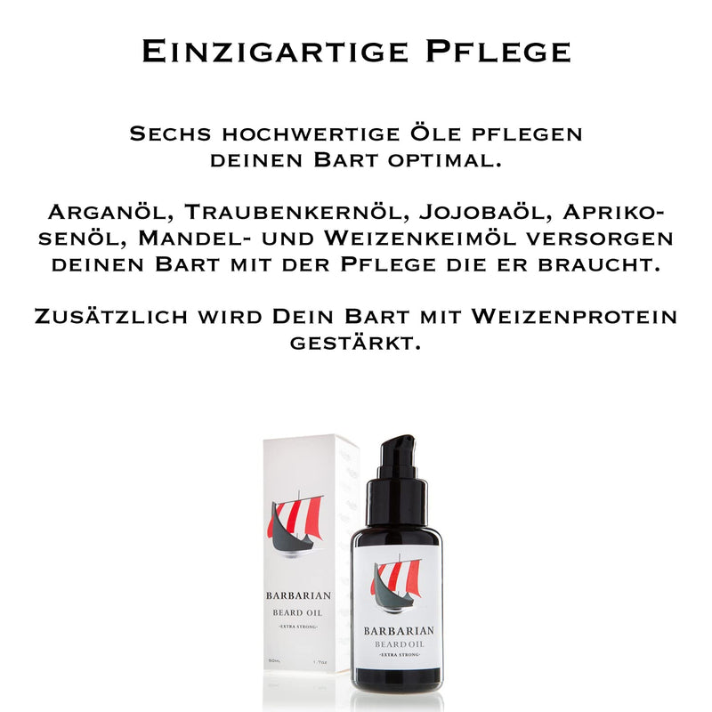 Beard oil beard care made in Germany - Mr. Burton's Barbarian Beard Oil - 50ml natural with argan oil vegan organic 50 ml (pack of 1) - NewNest Australia