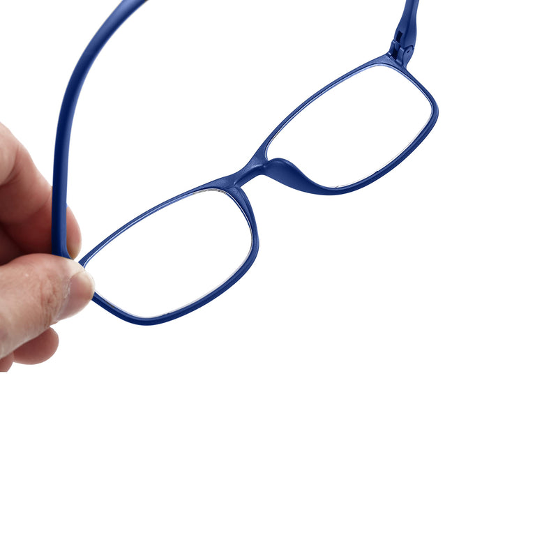 PROFLEX BluOptix with blue light filter, lightweight, flexible, scratch-resistant, unisex (women + men), computer screen technology reading glasses +0.0,+1.0,+1.5,+2.0,+2.5,+3.0,+3.5,+4.0 blue 3.5 diopters - NewNest Australia