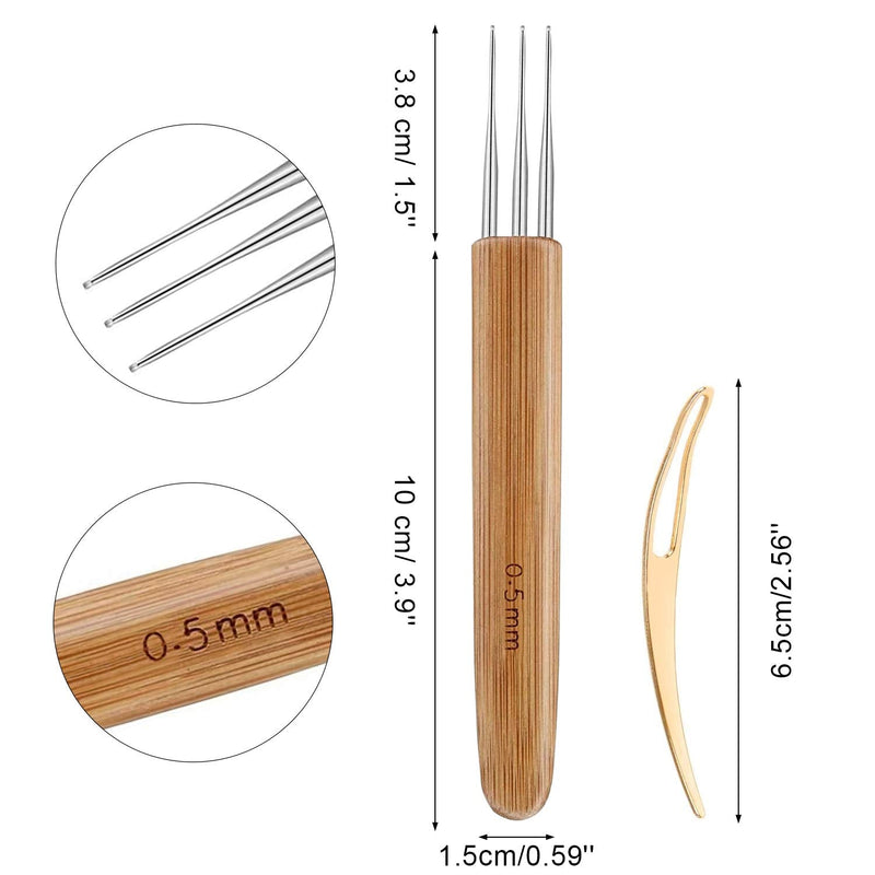 Dreadlock Crochet Hook Tool，Braid Hair Dreadlocks Needle Weaving Crochet for Braid Craft (0.5mm) 0.5mm - NewNest Australia