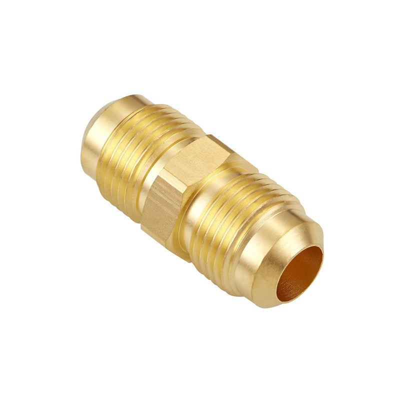 Litorange 4 PCS Brass Tube Coupler Pipe Flare Fitting Union Connector Gas Adapter 3/8" Male Flare x 3/8 Inch Male Flare 4PCS 3/8 x 3/8 Male - NewNest Australia