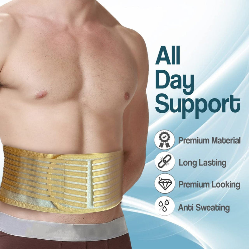Back Support Belt - Self Heating & Soothing Back Brace Made With Breathable Materials & 20 Magnets For Optimal Pain Relief - Unisex Design For Sciatica, Herniated Disc, Scoliosis, Pain & More… M Beige - NewNest Australia