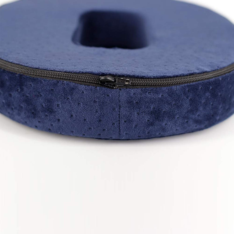 Homely Lee Donut Seat Cushion Memory Foam Reduces Pressure Ideal for Haemorrhoid and Piles Sufferers, Coccyx Pain, Post Natal and Post Surgery Pain Relief & Comfortable (Navy) Navy - NewNest Australia