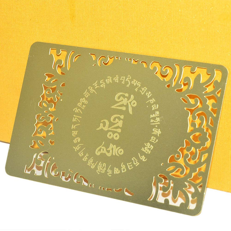 NewNest Australia - Feng Shui Bodhisattva for Rabbit (Manjushri) Printed Golden Card W4125 