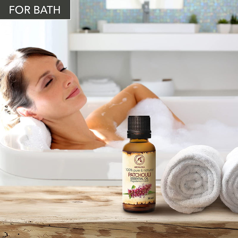 Patchouli Essential Oil 30 Ml - Pogostemon Cablin - Patchouli Oil - Skin & Hair - 100% Pure Patchouli Oil - Essential Oils For Beauty - Aromatherapy - Oil Burner - Diffuser - NewNest Australia