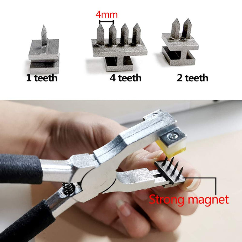 Stitching Hole Punch BUTUZE, 4mm Silent Rhombus Leather Hand Pliers with Leather Needle, Wooden Needle Case, Waxed Thread for Belts, Straps, Saddles, Shoes, Fabric DIY Black - NewNest Australia