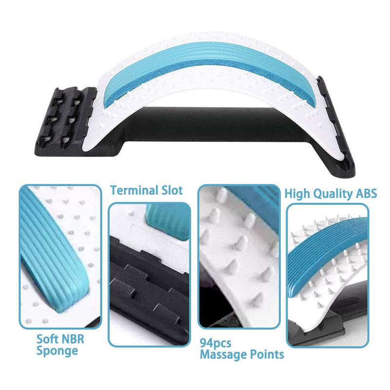 Back Stretcher Lumbar Support Back Board Back Stretcher For Lower Back Stretching Device Back Massage Lumbar Stretcher Sciatica Back Stretcher Posture Corrector Spine Relacs Massage Purple - NewNest Australia