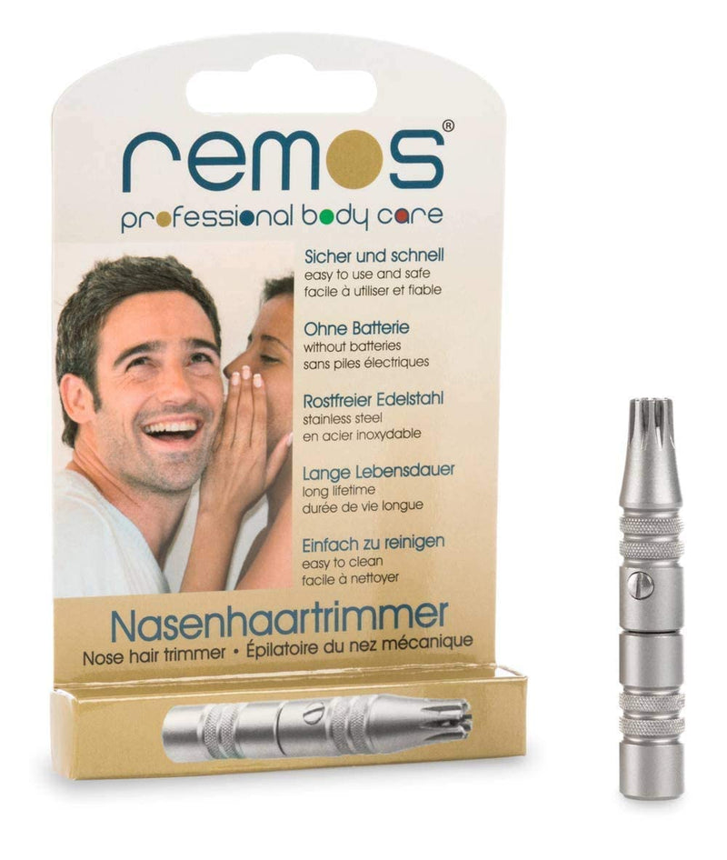 REMOS nose hair trimmer made of stainless steel - no batteries required - quick & safe - long service life - NewNest Australia