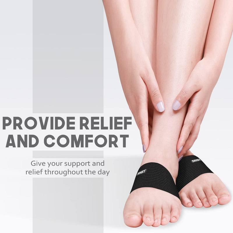 MHSY Copper Arch Support for Plantar Fasciitis, Arch Socks for Flat Foot Pain Relief with Gel Pads, Feet Pain Relief, Improve Flat Feet, Fallen Arches & High Arch (Size: 7.9 to 9.5 Inches) Dark Grey - NewNest Australia