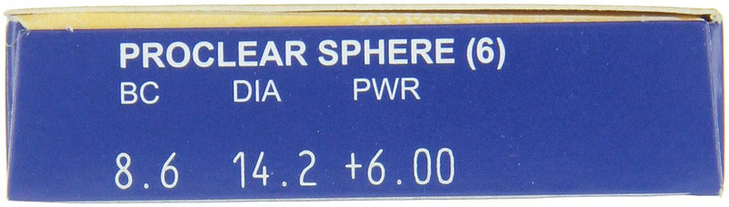 Proclear Sphere monthly lenses soft, 6 pieces / BC 8.60 mm / DIA 14.2 / -14.00 diopters -14.0 diopters 8.6 millimeters 14.2 millimeters - NewNest Australia