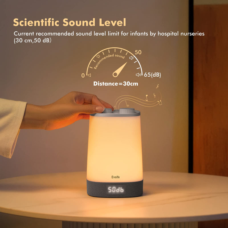 Evaife Sound Machine Baby, White Noise Machine with Night Light, Toddler Sleep Trainer with 17 Soothing Sounds, Timer, Kids Alarm Clock, App Control, Personal Sleep Routine, Nightlight for Baby Kids - NewNest Australia