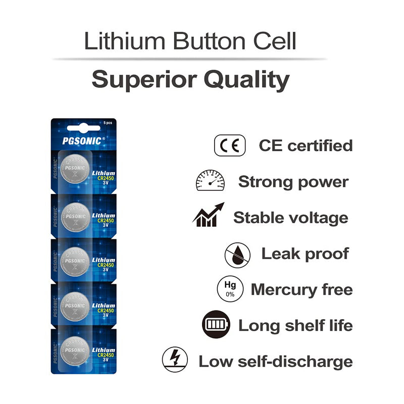 CR2450 3V Lithium Battery (5pcs) - NewNest Australia