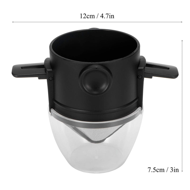 Coffee Filter, 4.7 X 3in Stainless Steel Coffee Filter Reusable Paperless Drip Coffee Tea Filters Pour Over Foldable - NewNest Australia