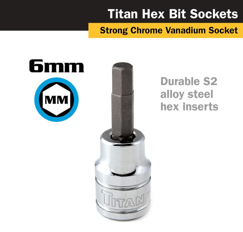 Titan 15606 3/8-Inch Drive x 6mm Hex Bit Socket 6 mm - NewNest Australia