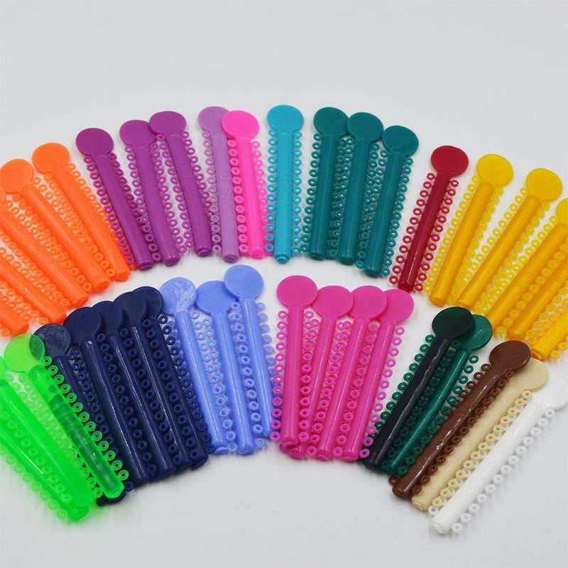 NSKR HPS 1040pcs of Orthodontic Elastomeric Ligature Ties, Orthodontic O-rings Braces Rubber Bands Multi-color - NewNest Australia