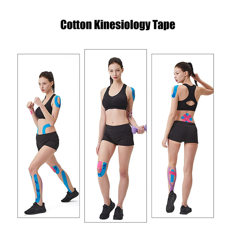 Kreezy Waterproof Athletic Tapes 3 Rolls With 3 Types, Breathable Kinesilogy Tape To Relieve Muscle Pain And Joint Support, Designed With Hypoallergenic Materials - NewNest Australia