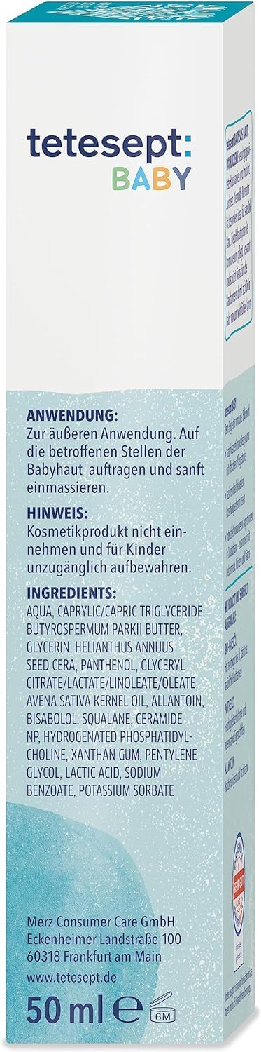 tetesept Baby SOS Skin Wellbeing Cream - Care cream immediately soothes baby skin and alleviates irritation - Perfume-free skin care with panthenol for newborns from 3 months - 50 ml - NewNest Australia