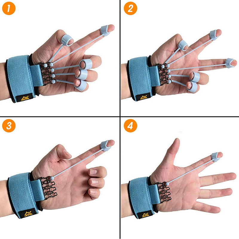 Finger Exerciser Hand Strengthener Hand Exercise Equipment Finger Resistance Band Climbing Finger Strengthener Guitar Finger Stretcher Wmoisnuos Finger Extensor Strengthener 40LB - NewNest Australia