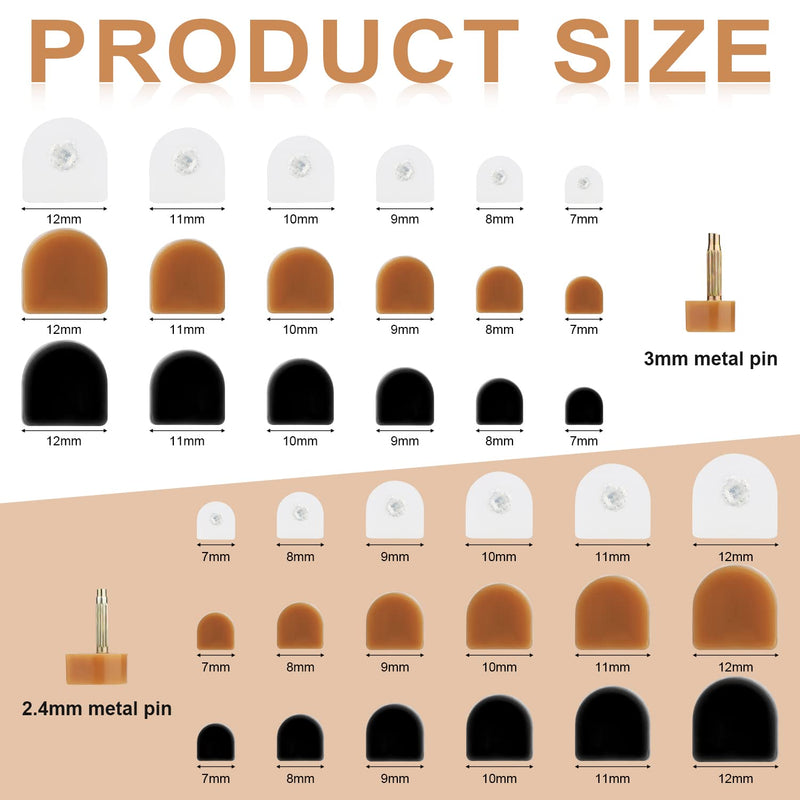 36 Pairs Of High Heel Caps And Repair Heel Tips, With Pliers For Removing Stilettos, 6 Sizes, Non-Slip Heel Tips, Replacement For Women'S High Heels (Black, Transparent, Apricot) - NewNest Australia