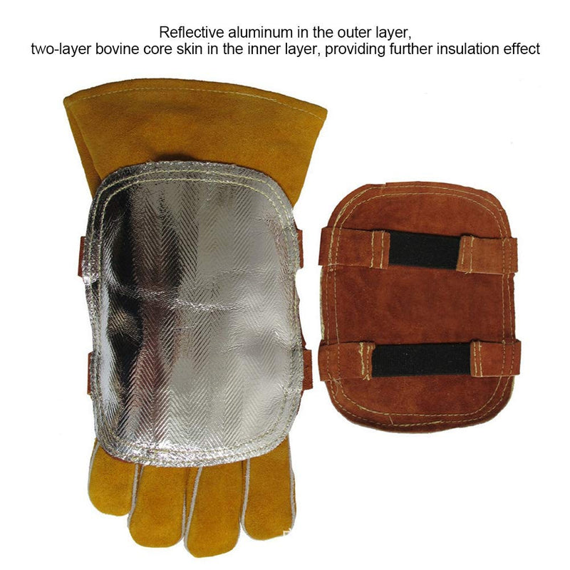 Welding Hand Pad, Leather Aluminized Back Heat Shield Split Cowhide - NewNest Australia