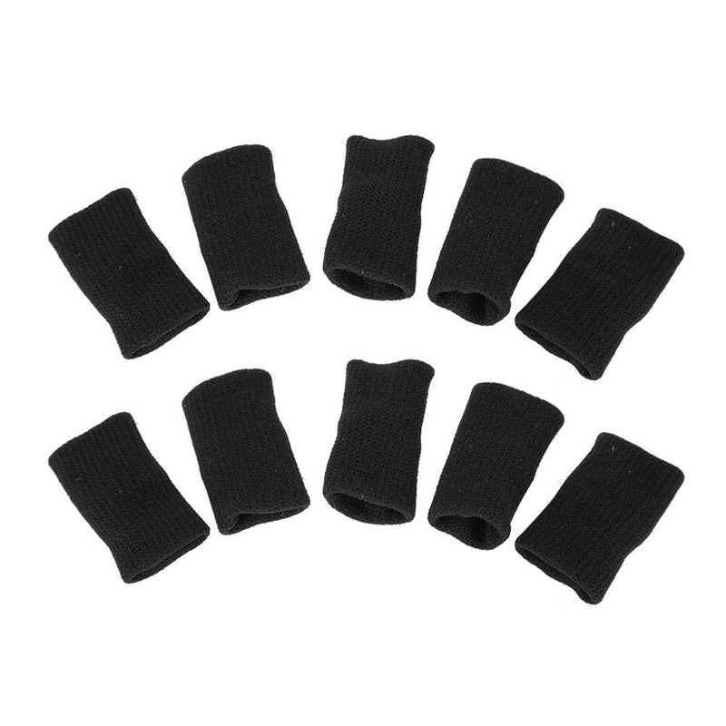 Finger Sleeve Support 10Pcs/Set Finger Protection Clip Sports Aid Arthritis Band Wrappers For Basketball, Baseball, Cricket, Tennis, Badminton, Volleyball Boat Trip Black - NewNest Australia
