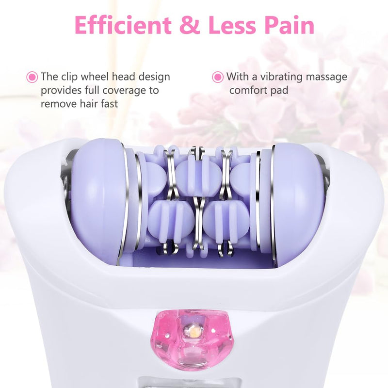 Uraqt Women'S Epilator, Epilator For Hair Removal With Massage Rollers, Gentle Long-Lasting Epilator Women'S Razor, Razor Attachments For Body, Peeling, Cleaning, Bag, Gift For Woman (Battery). - NewNest Australia