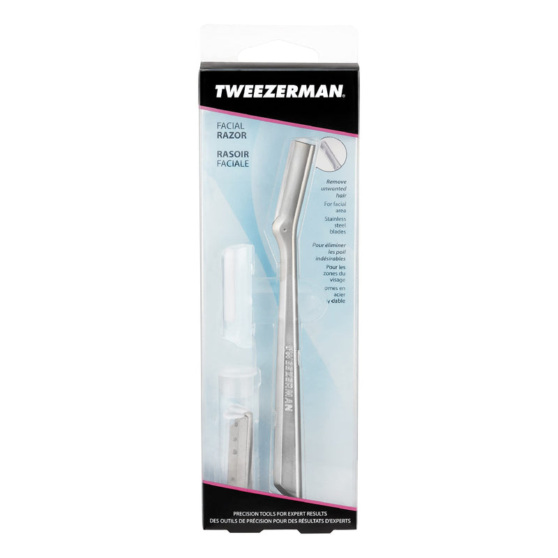 TWEEZERMAN facial hair razor with razor blade for precise removal of hair made of stainless steel - NewNest Australia