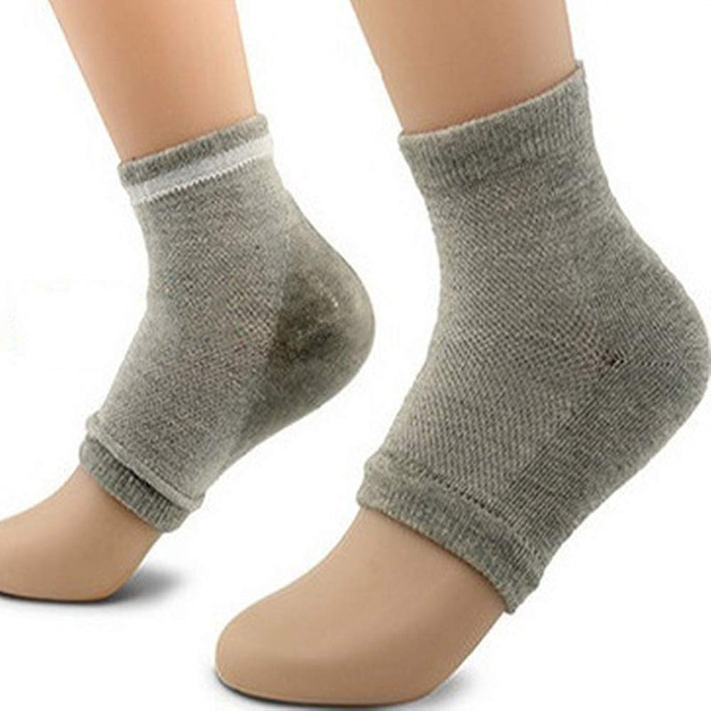 2 Pairs Moisturizing Heel Socks Anti Cracking Moisturizing Socks for Health Beauty Spa (Pink and Gray) - NewNest Australia