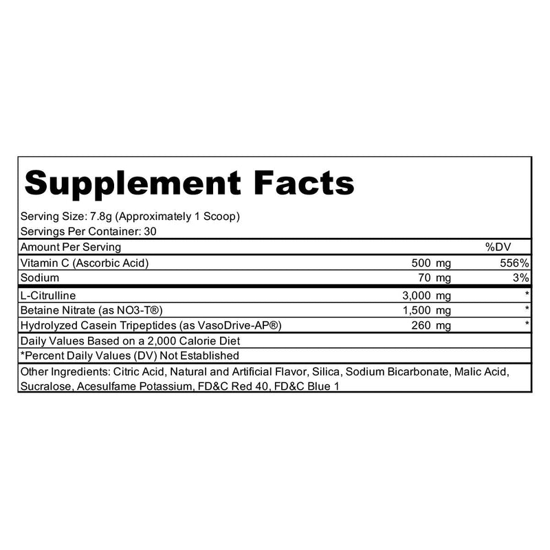 Bare Performance Nutrition, Endo Pump Muscle Pump Enhancer, L-Citrulline, NO3-T Betaine Nitrate & VasoDrive-AP Hydrolyzed Casein Tripeptides (30 Servings, BlackBerry Lemonade) - NewNest Australia