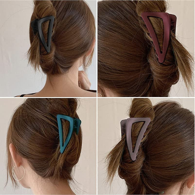 Vellichor 5pcs Elegant and Colourful Hair Clips - Claw clip for women with thick or thin Set of strong triangle design large claws extra size to hold a lot hair! Suitable straight curly - NewNest Australia