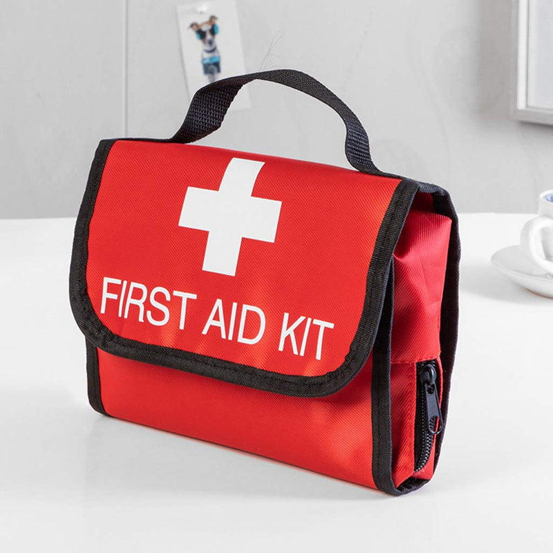 PAXLamb First Aid Bag First Aid Kit Empty Medical Storage Bag Red Trauma Bag for Emergency First Aid Kits Car Workshop Cycling Outdoors (Red Folding) Red Folding - NewNest Australia