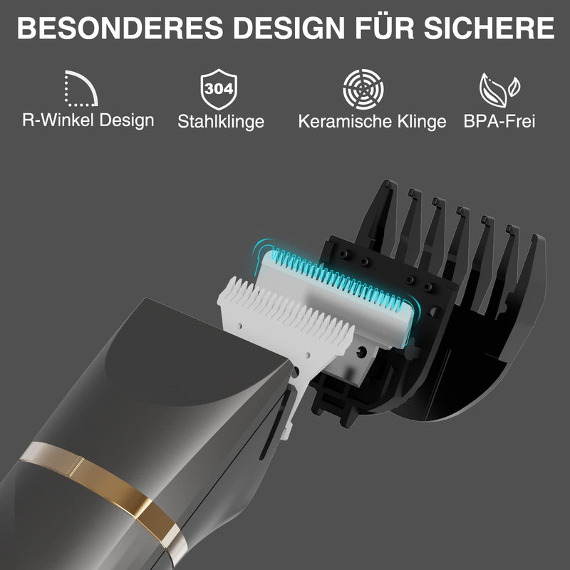 Electric Intimate Razor, Men'S Usb Rechargeable Body Shaver For Arms, Legs, Forearms, Electric Intimate Shaver, Interchangeable Snap-In Ceramic Blade, Ipx7 Washable Head - NewNest Australia