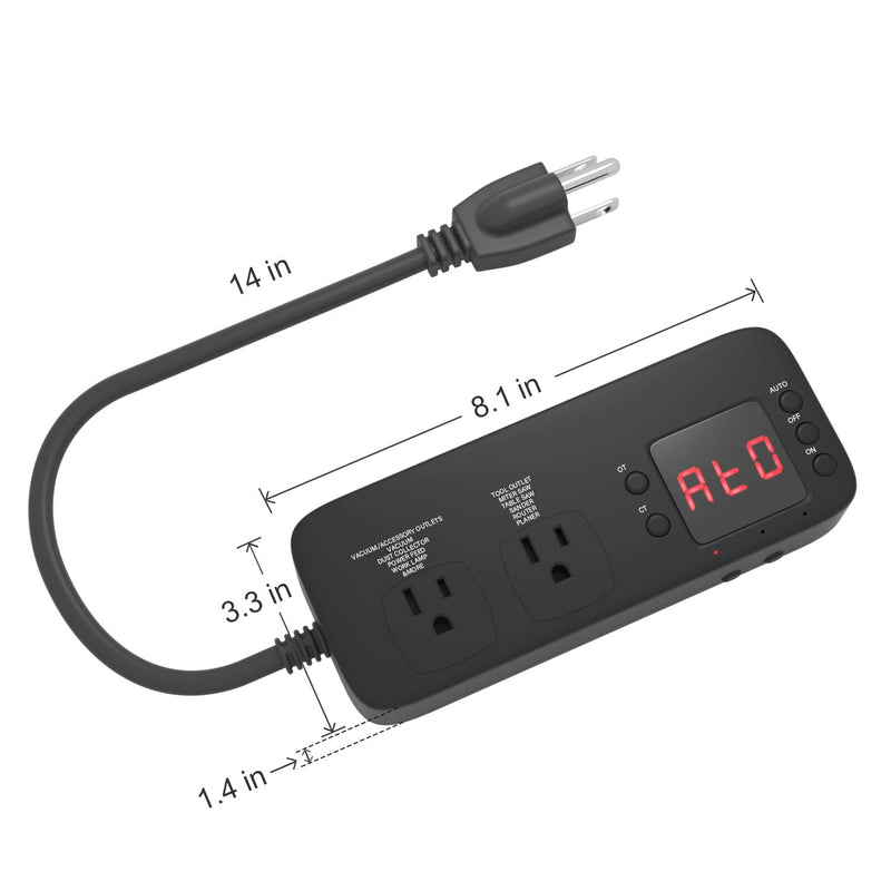 [New Generation] Automatic Vacuum Switch for Power Tools, Etoolcity Unique Current Sensing Technology to Delay Vacuum On to Prevent Circuit Overload, Eliminating Circuit Breaker Tripping - NewNest Australia