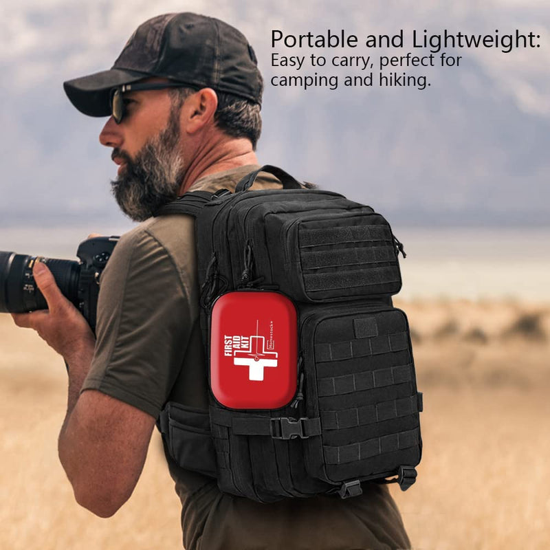【2022 Upgrade】Portable Small First Aid Kit Compact Medical Kits with with Compartments EVA Case for Car, Home, Outdoors, Sports, Camping, Hiking and Office - NewNest Australia