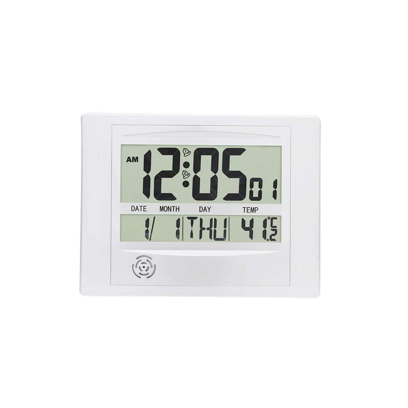 NewNest Australia - HeQiao Brushed Aluminum Digital Wall Clocks with Date (Luxury Silver) 