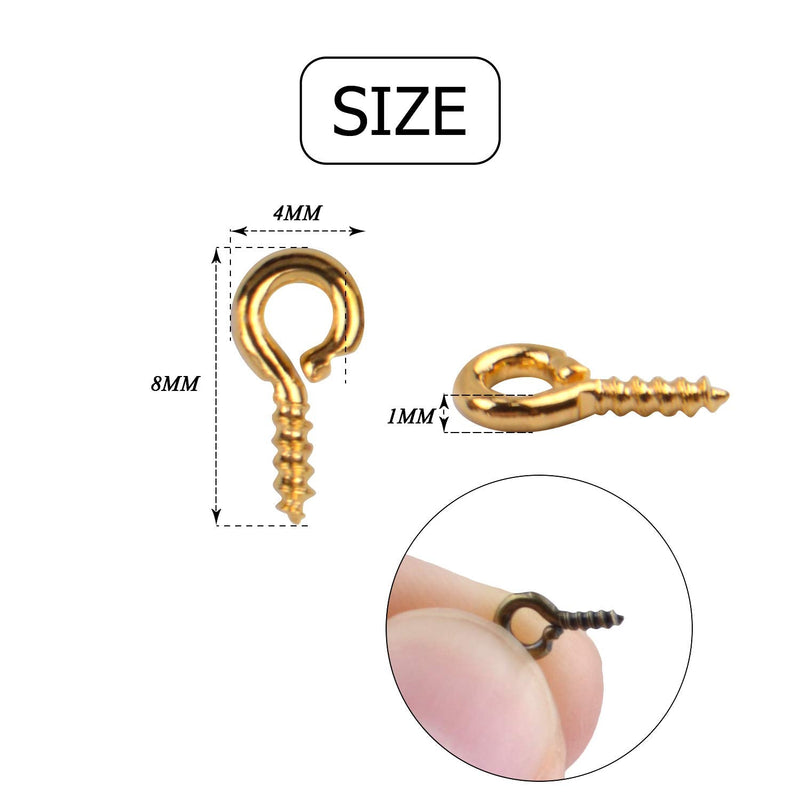 Screw Eye Pins, 600pcs Mini Eye Pins Hooks Eyelet Screw Threaded for Jewelry Making, 6 Colors - NewNest Australia