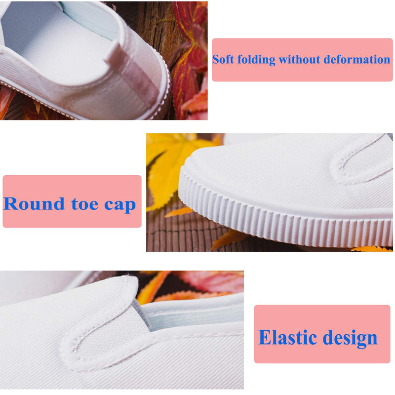 Unpafcxddyig Kids Sneakers Athletic Running Tennis Sport Shoes Light Weight Slip on 8 Toddler White a - NewNest Australia