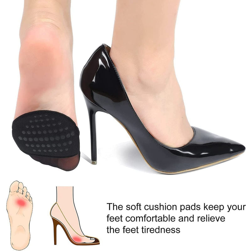 10 Pairs Toe Cap Socks With Padding, Breathable Toe Cover, Half Socks, Women'S Underside, Forefoot Cushion, Soft Cap, Protective Cover, Reusable Cushion For Women Heels, Default - NewNest Australia