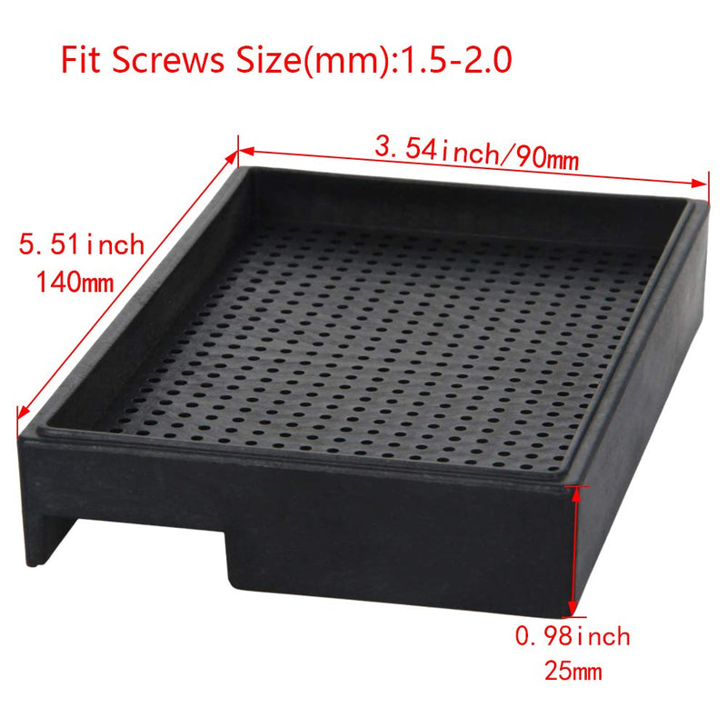 Othmro Anti-Static Screws Tray, Hard Plastic Screws Tray Holder 1.5mm-2.0mm Black 5pcs - NewNest Australia