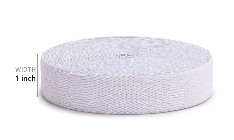 Airisoer Elastic Bands for Sewing 1 Inch 32 Yards White Knit Elastic Spool High Elasticity - NewNest Australia