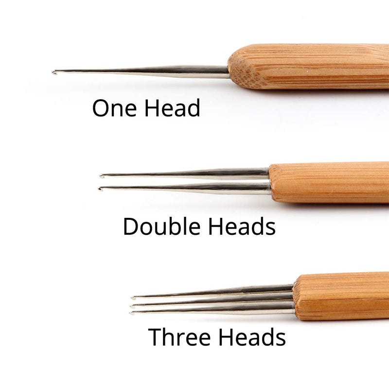 3PCS/Set Dreadlock Crochet Needle - Crochet Needle for Dreadlocks Loc Crochet Needle Crochet Hair Needle Locs Tools for Dreads 0.75mm(1Hook,2Hook,3Hook) 3 Piece Set - NewNest Australia