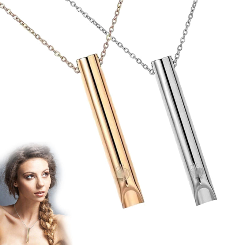 Dalaetus 2 Piece Portable Breathing Necklace Set, Stress Relief Necklace With Two Colors, Breathing Necklace, Mindful Necklace For Relieving Stress And Anxiety, Breathing Exercises, Gift For Women And Men - NewNest Australia
